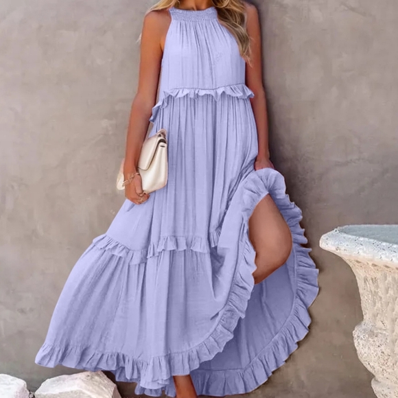 Ruffle Radiance Sleeveless Maxi - Lilac - Picture 6 of 6